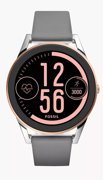 Correa de reloj Fossil FTW7001 Silicona Gris 20mm
